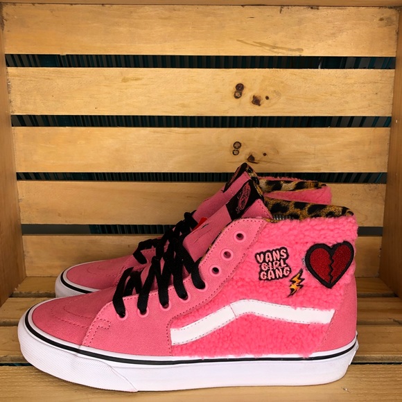 Vans Shoes - Vans sk8-hi (Sherpa ) pink lemonade women’s 9.5